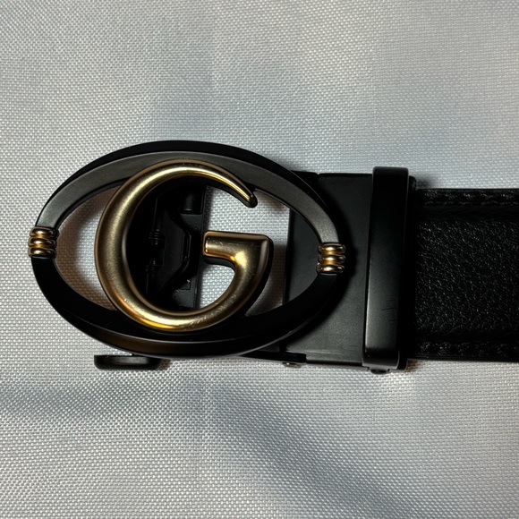 2/$30 Men’s Black Casual Ratchet No Holes Genuine Leather Belt Cut to Size - Picture 6 of 16